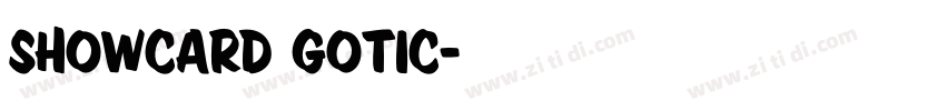 showcard gotic字体转换